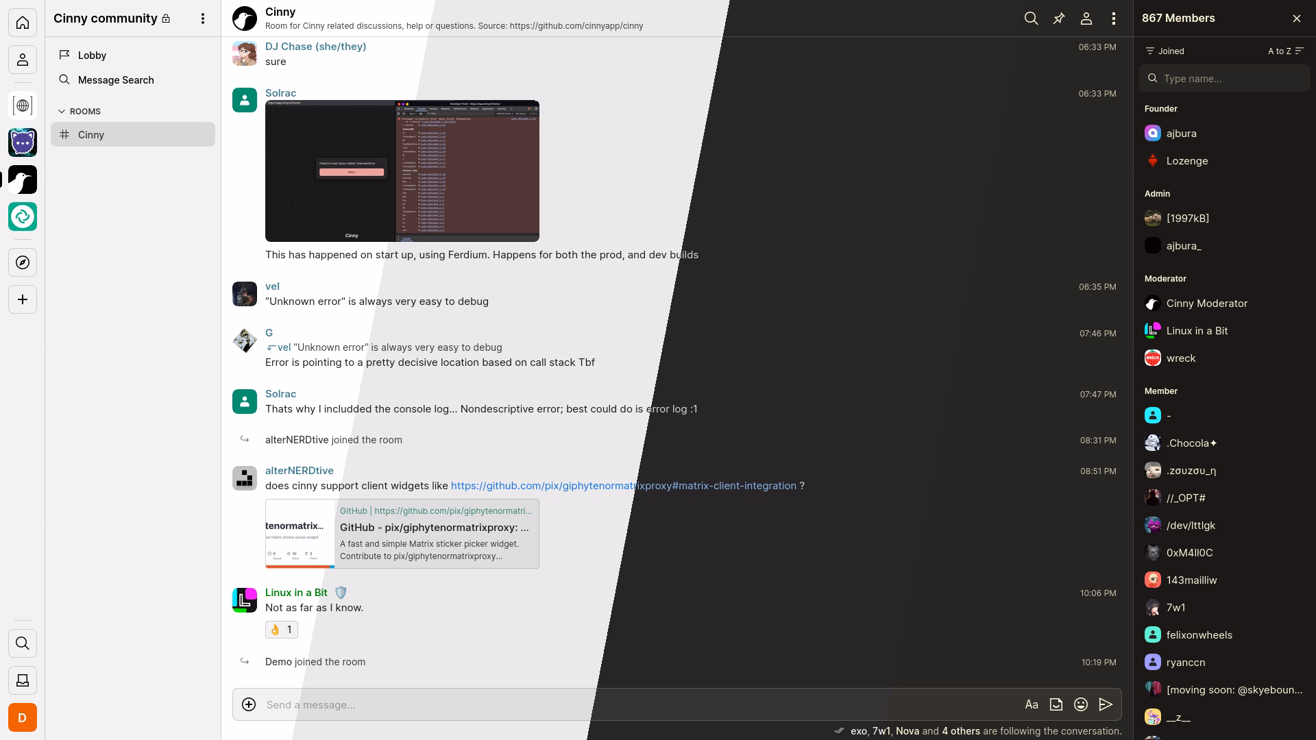 Cinny screenshot 1